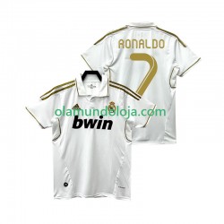 Camisola Real Madrid Cristiano Ronaldo 7 2012 Retro Homem Equipamento Primeiro 2011 Manga Curta